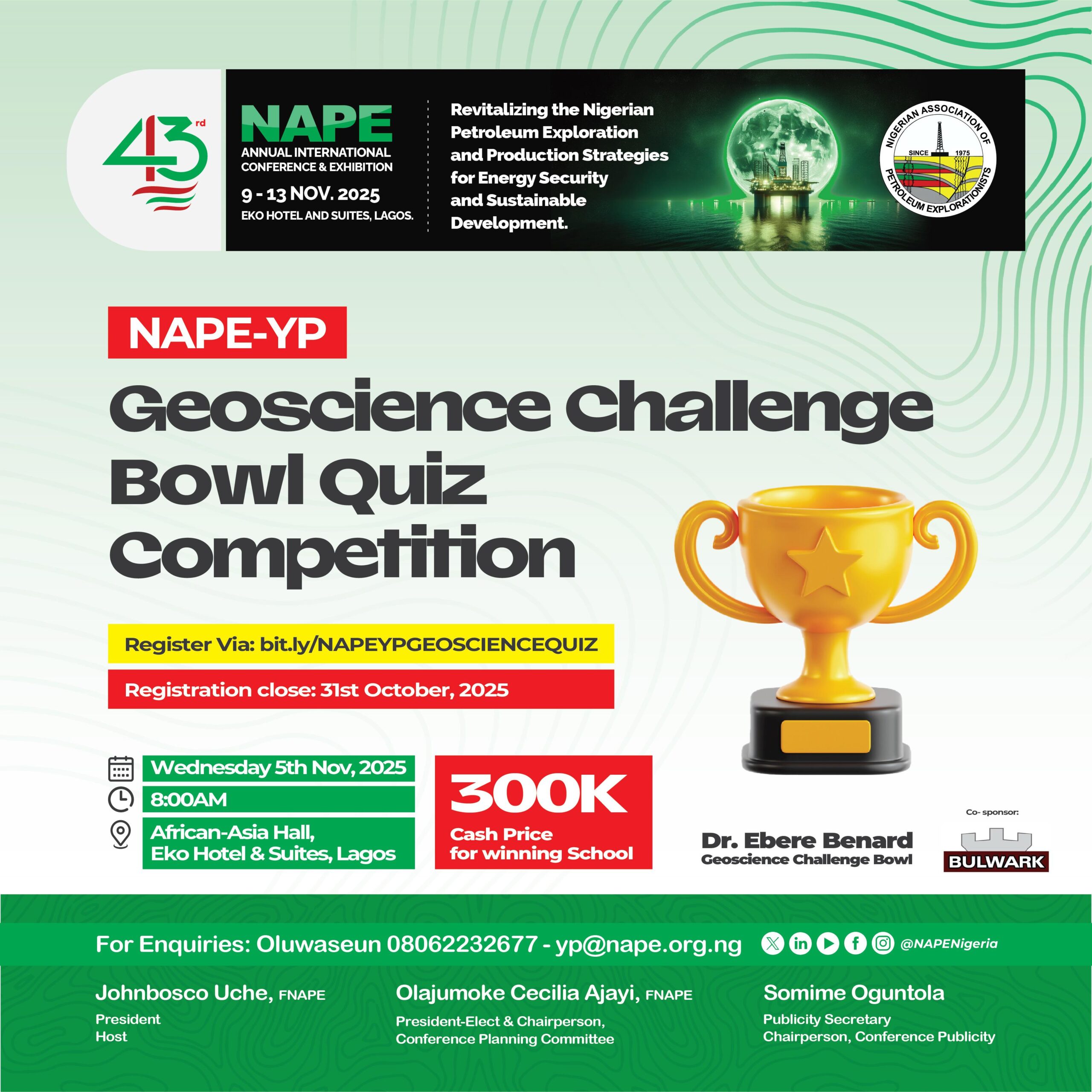NAPE-YP Geoscience Challenge Bowl Quiz Competition
